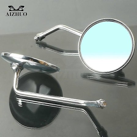 Qx 8mm 10mm Motorsykkel Bakspeil Sidespeil Rundt Speil For Suzuki Gsx-s1000 Bandit 400 Bandit 650 Dr 650 Gs 500