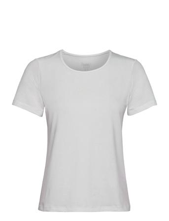 Essential Mesh Detail Tee T-shirts & Tops Short-sleeved Hvit Casall