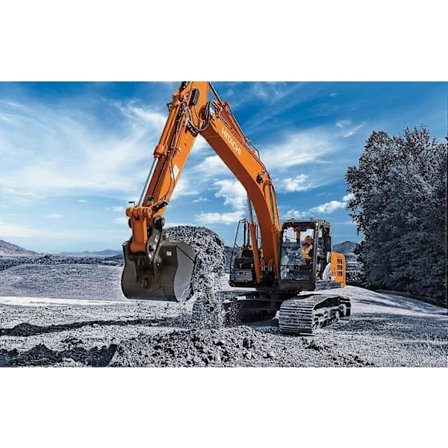 Vanskelige puslespill for voksne 1000/500/300 brikker Oransje gravemaskin under blå himmel (LGL)