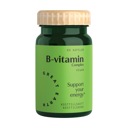 Great Earth B-vitamin Complex kapsler, 60 stk.