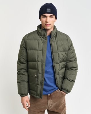 GANT - Tykk dunjakke til herre dark earthy green