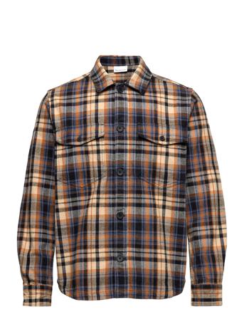 Earth Colors Checked Overshirt - Go Patterned Knowledge Cotton Apparel