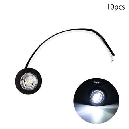 10 side marker lys indikatorlampe HVIT hvit