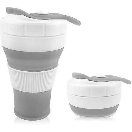 Resemuggar - Silikonmugg, återanvändbar bärbar mugg med muggar, hopfällbar mugg