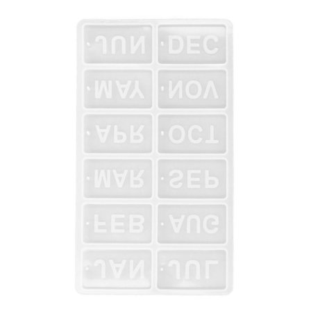 Silikon Månedstall Form Fleksibel Gjenbrukbar Holdbar Enkel Utløsning DIY Håndverk 60-738