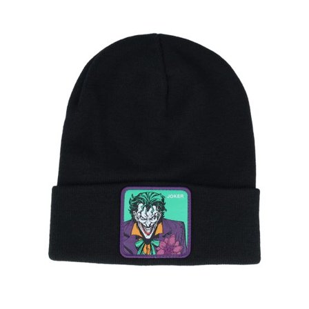 Capslab - Svart cuff Beanie - Dc Comics Joker Beanie Black Cuff @ Hatstore