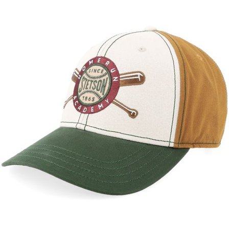 Stetson - Vit adjustable Keps - Baseball Homerun Academy Green/Ecru Adjustable @ Hatstore
