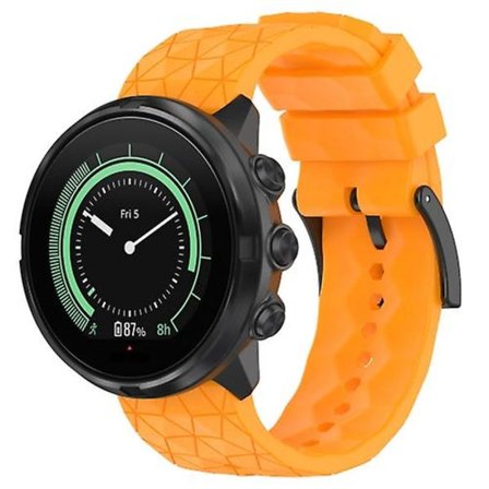 Til Suunto Spartan Sport 24 mm fodboldmønster silikone ensfarvet urrem