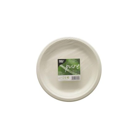 PAPSTAR Tallrik Bagasse 23cm vit 50/fp - Lyreco - Kök och servering - Engångsartiklar - Tallrikar - Eco