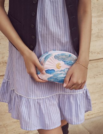 Maanesten Make Up Bag Medium Moonshine Blue - Multi/patterned - ONE SIZE