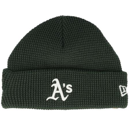 New Era - MLB Vert shortbeanie Bonnet - Oakland Athletics Beanie Dark Green Short Cuff @ Hatstore