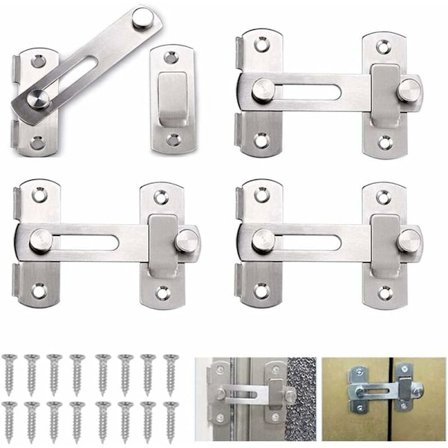 Skydedørslås Heavy Duty Flip Lås Sikkerhedslås Bolt Dørskydelås