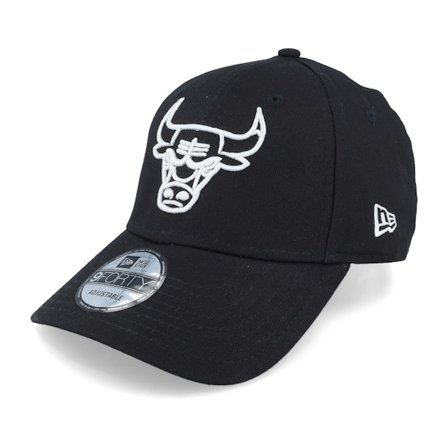 New Era - NBA Musta adjustable Lippis - Chicago Bulls NBA Essential Outline 9FORTY Black/White Adjustable @ Hatstore