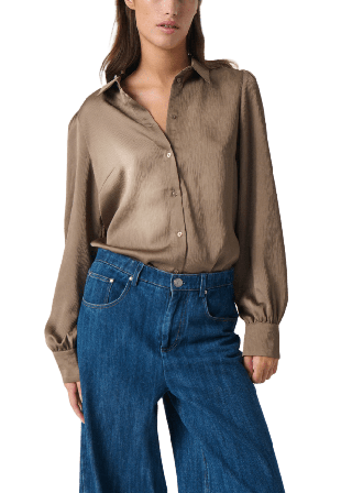 Soaked In Luxury SLParis Shirt Skjortor Dam Brun S