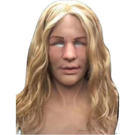 Kvinnor Mask Med Långt Hår Latex Huvudbonader Cosplay Kostym Rekvisita