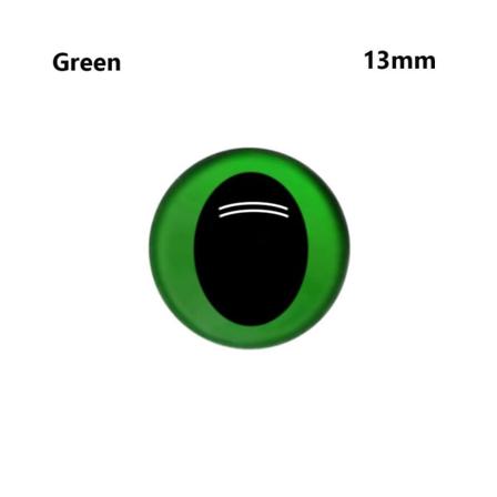 10st/5 Par Plastic Eyes Eyeball Grön 13mm