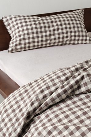 Jotex - Putetrekk 50x90 Cm Økologisk Brun/beige - LAUREN - Kjøp Putevar hos Jotex