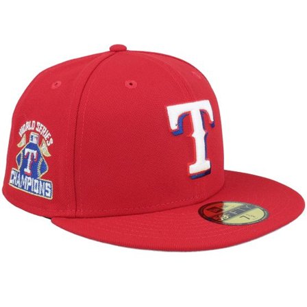 New Era - MLB Röd fitted Keps - Texas Rangers Color Flow 59FIFTY 23 Champions Scarlet Fitted @ Hatstore