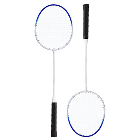 2 stk. Badmintonracket i lett aluminiumslegering, sportsutstyr for trening og konkurranse, blå