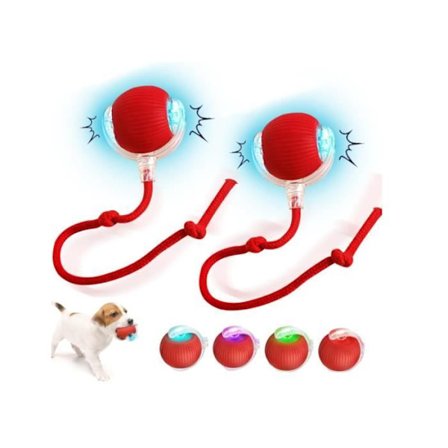 USB Oppladbar Interaktiv Katteleke 3 Moduser Uregelmessig Bevegelse Automatisk Interaktiv Katteball Smart Ball (2 ST)_ma