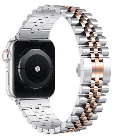 Metallrem för Apple Watch 49 mm 40 mm 41 mm 42 mm 44 mm 45 mm Lyxarmband i rostfritt stål Tillbehör för Iwatch 8 7 6 5 4 3 2 Se