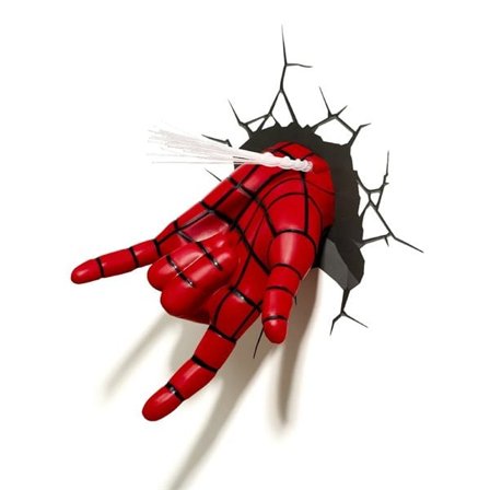 Spiderman 3D -seinälamppu – paristokäyttöinen Marvel-valo