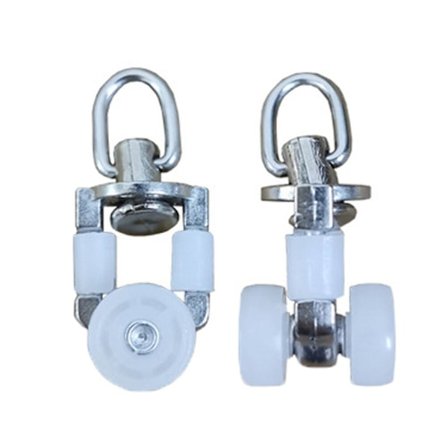 20 stk Gardinskinne Glidehjul Dobbelt Hjul Rullende Skinne Løber Ruller