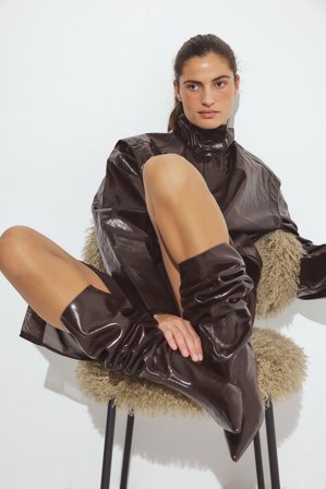 NA-KD 20 Den transparente Strumpfhose - Socken & Strumpfhosen - Braun - M / L