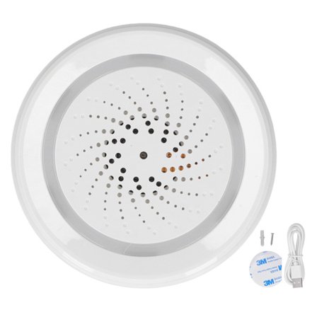 Smart Trådløs WiFi Lyd Lys Alarm 90dB USB Sirene Sensor for Hjemmesikkerhet