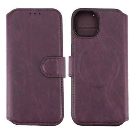 iPhone 15 Plånboksfodral med Magsafe Rvelon - Lila Purple