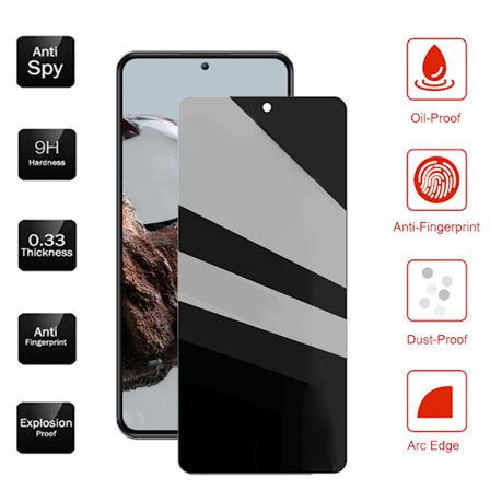 Xiaomi Mi 11T Pro Anti-Spy Skärmskydd HD 0,3mm
