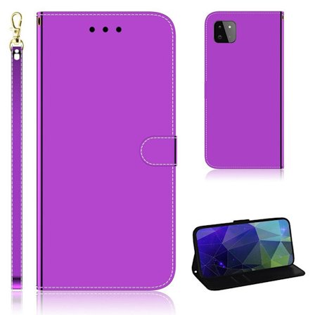 Mirror Samsung Galaxy A22 5G Läppäkotelo - Violetti