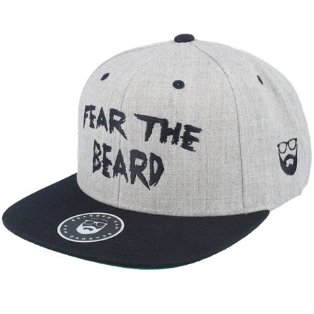 Bearded Man - Grå snapback Caps - Fear The Beard Grey/Black Snapback @ Hatstore