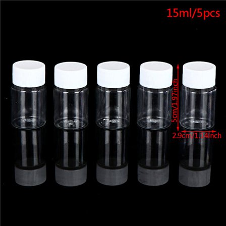 15 ml/20 ml/30 ml/100 ml PET-plast klara tomma förseglingsflaskor fasta