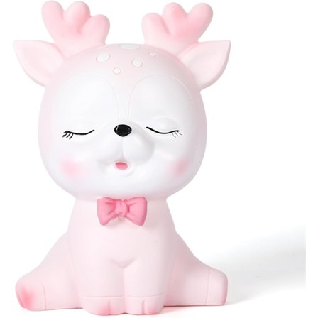 Sød hjort sparebøsse, ubrydelig sparegris, sparebøsse møntbank (roset)