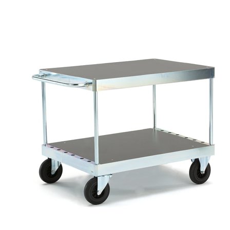 Bordsvagn, 1135x700x920 mm, elförzinkad ram, MDF-skivor, utan broms