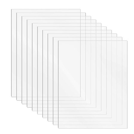 10 kpl akryylilevyä kirkas muovilevy 1mm läpinäkyvä akryyli piirtämiseen, tulostamiseen, askarteluun, DIY-projekteihin, kuvankehyksiin jne. (25 x 20 
