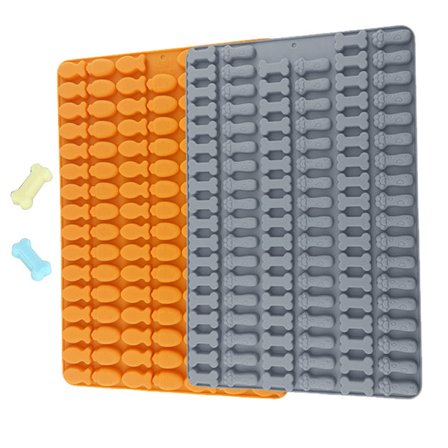 2-pack mini form 106-hålrum hundben och form 111-hålrum morot och fisk form