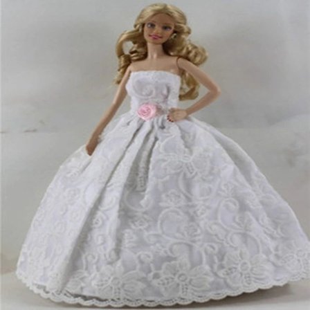 Docka Bröllopsklänning Docka Kjol 8 8 8