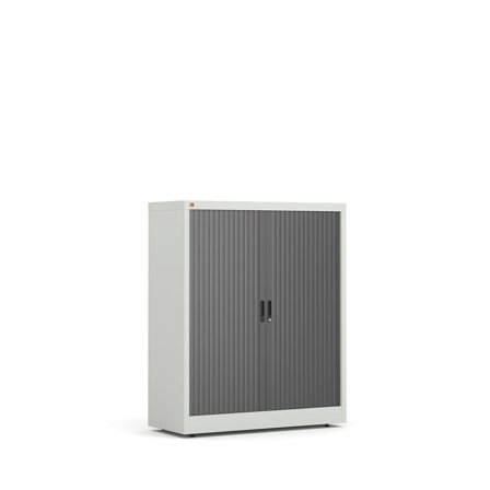 Jalusiskåp, 1200x1000x420 mm, grå med svarta dörrar