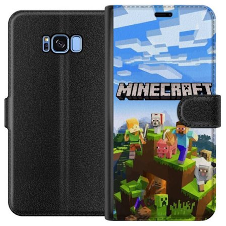 Kompatibelt Plånboksfodral till Samsung Samsung Galaxy S8 Minecraft Creeper block pixel retro spelande