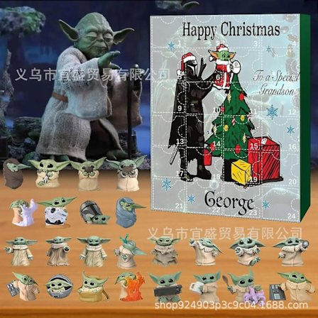 Otwoo Adventtikalenteri Jouluinen Nalle Puh Stitch Baby Yoda Toy Story Lelusarja Anime-malli Lelut Lapsille Joululahja