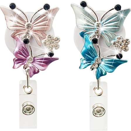 2 stk. Badge-rulle, der kan trækkes tilbage, kraftigt