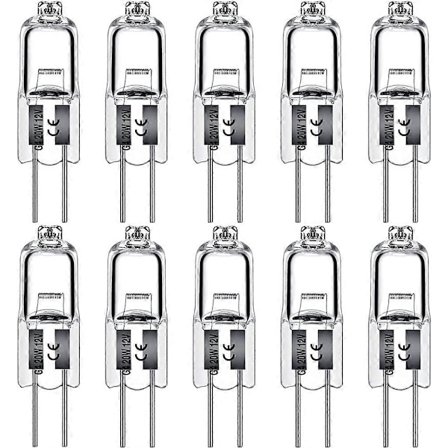 G4 Halogen Lyspærer 10W 12V Klar Kapsel 2-Pins Pære Halogen Pin Base Varmt Hvid Dæmpbar 10 Pak DB