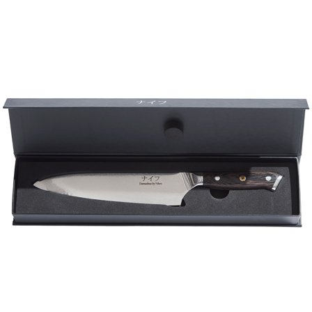 Hâws Wengè kokkekniv 32 cm' - 'Sølv & sort