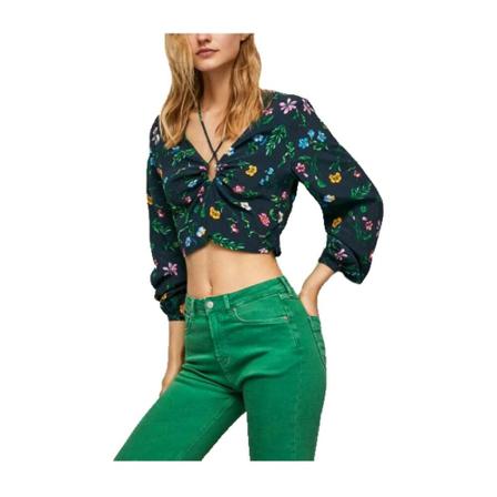 Pepe Jeans, Blouses Blauw, Dames, Maat:S,stof