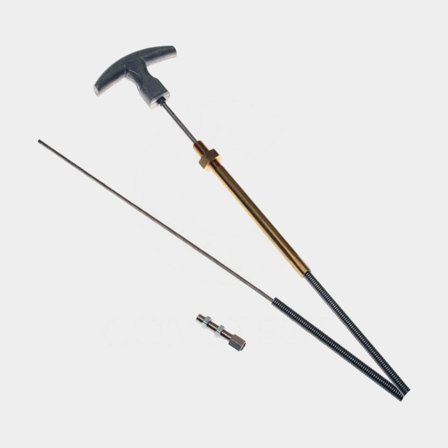 Rostfri stoppkabel 5.00 M i rostfritt stål med T-handtag för stopp och choke, M10 skottgenomförning, silverfärg.