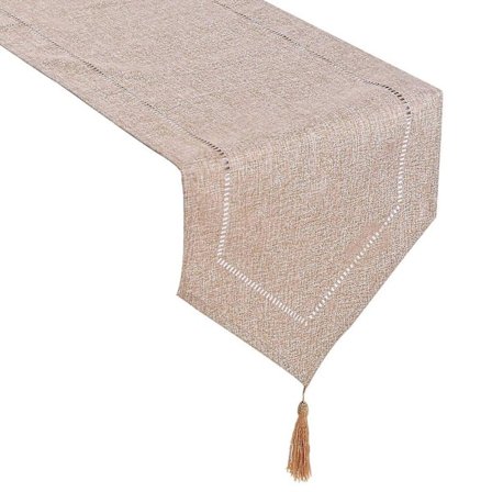 Dekorativt Linned Bordløber Med Kvaster Bordplade Samling 14 X 72 Tommer Bordløbere Til Aften