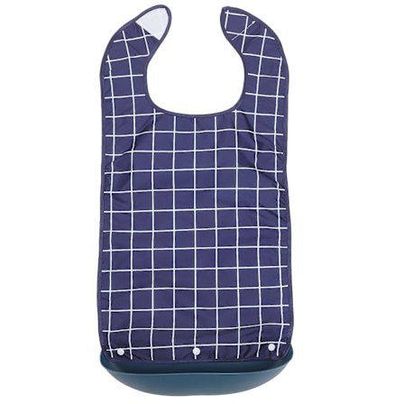 Vaskbare voksne smekker voksen klær beskyttende deksel for kvinner, menn, eldre (72X35X7cm, mørk blå)