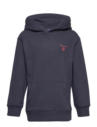 D2. Contrast Shield Hoodie Hoodie Blå GANT